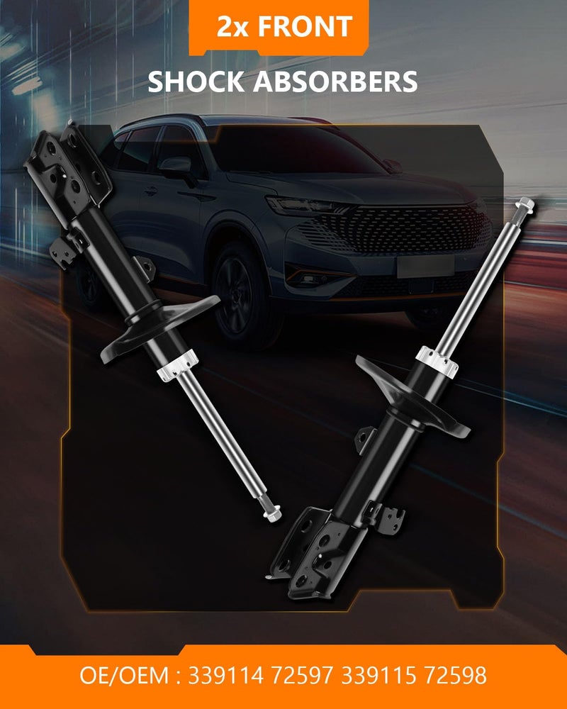 OCPTY Front Shocks Struts for Toyota, OCPTY Shock Absorber Gas Shock Sets Fits 2009-2010 for Pontiac for Vibe FWD | 2009-2013 for Toyota Corolla | 2009-2013 for Toyota Matrix FWD 339114 339115 -Set of 2 - Image 2